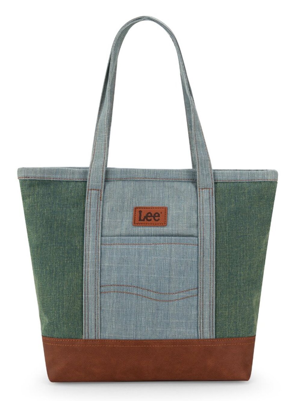 Lee Large Denim Patchwork Canvas Tote Bag LEE29-229DJN